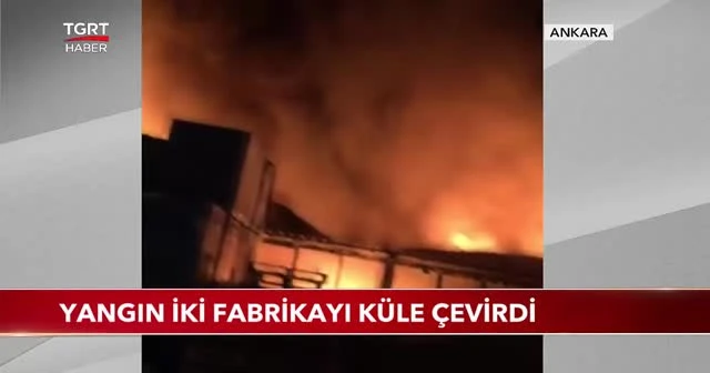 Yangın iki fabrikayı küle çevirdi