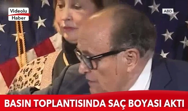 Basın toplantısında saç boyası aktı