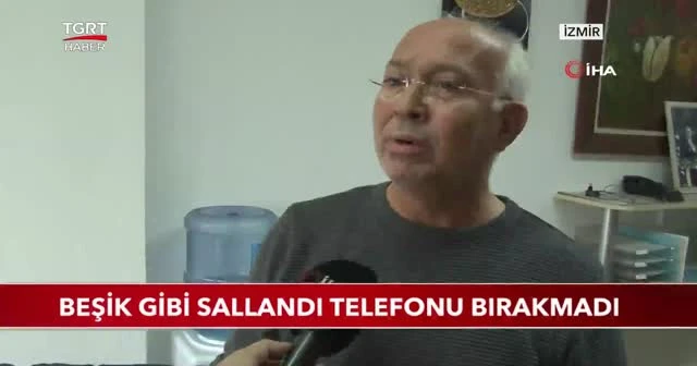 Beşik gibi sallandı telefonu bırakmadı