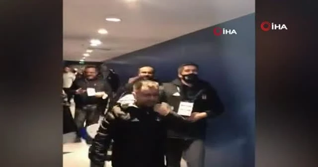 Beşiktaş galibiyeti soyunma odasında kutladı