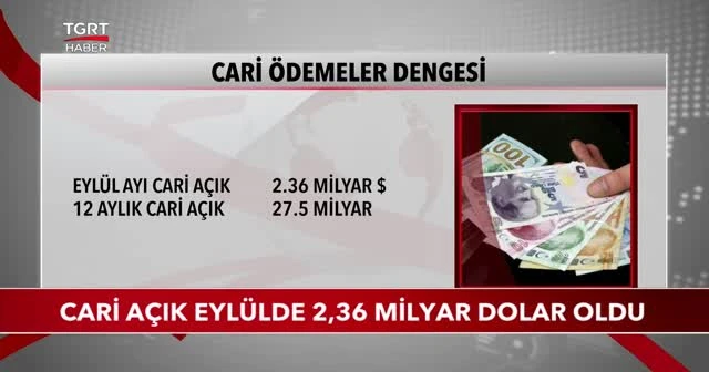 Cari açık eylülde 2,36 milyar dolar oldu