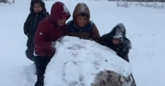 Çocukların kar sevinci