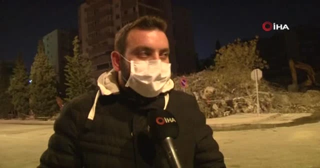 Enkaz altında kalmaktan birkaç dakika ile kurtuldu