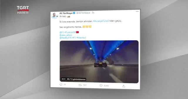 Formula 1 araçları Avrasya'dan geçti