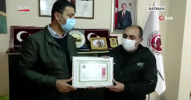 İHA'ya şehit yakınlarından cesaret ödülü