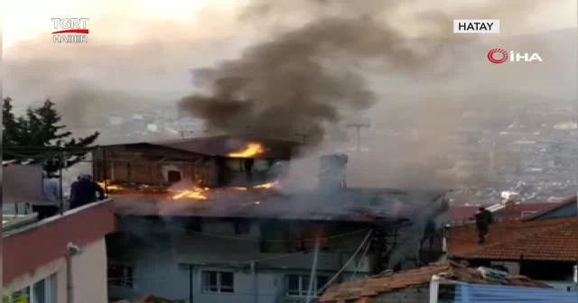 İki katlı ev yangında kül oldu
