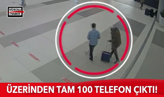 Kaçakçının üzerinden tam 100 telefon çıktı