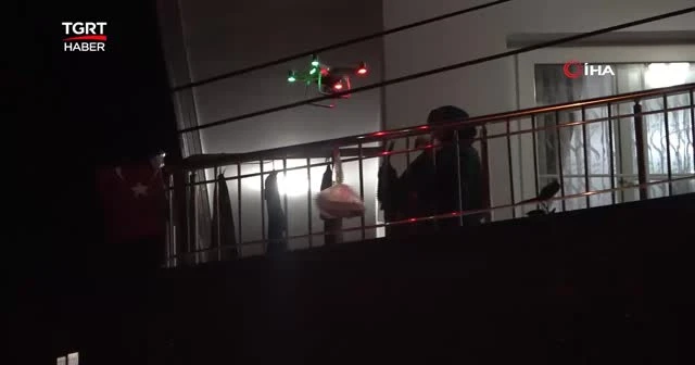 Kısıtlamada drone'la şırdan teslimatı