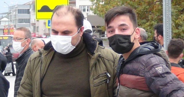 Otomobil yandı, sürücü ağladı