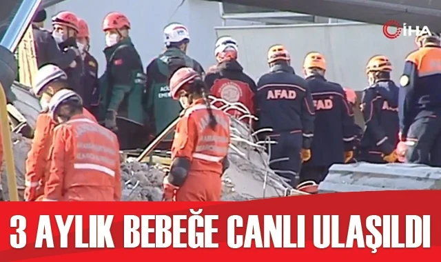 Rıza Bey Apartmanı’nda 3 aylık bir bebeğe canlı ulaşıldı