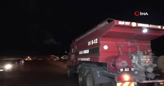 Yıldırım düşen enerji tesisinde yangın