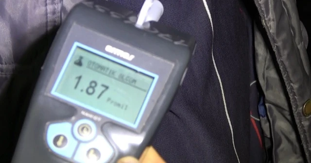 Alkollü sürücü önce inkar etti sonra 187 promil üfledi