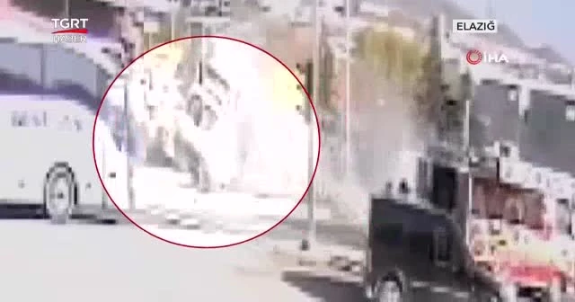 Ambulans takla atıp yola savruldu