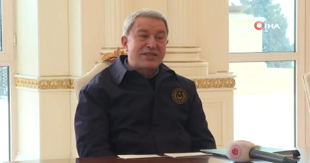 Bakan Akar ve TSK komuta kademesi Azerbaycan Cumhurbaşkanı Aliyev ile görüştü
