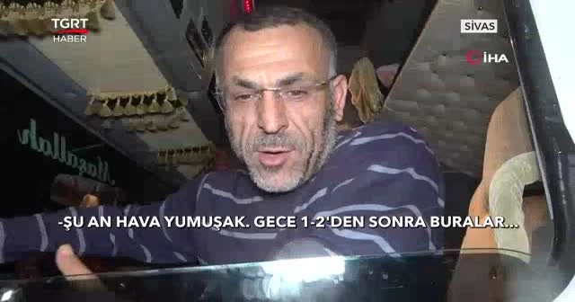 Bin 650 rakımlı geçitte kar çilesi
