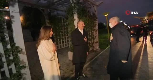 Cumhurbaşkanı Erdoğan ve Aliyev, akşam yemeğinde bir araya geldi