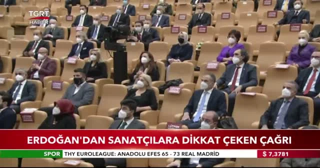 Cumhurbaşkanı Erdoğan'dan sanatçılara dikkat çeken çağrı