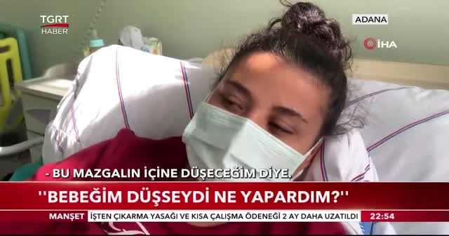 Hamile kadın kanalizasyon çukuruna düştü