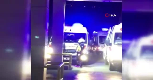 Hastane önünde korkutan ambulans kuyruğu