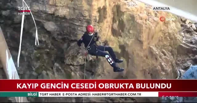 Kayıp gencin cesedi obrukta bulundu