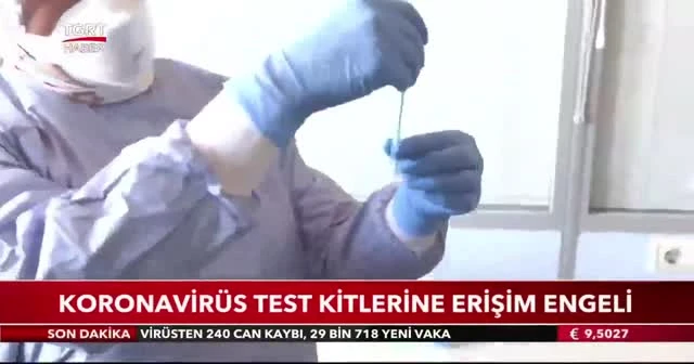 Koronavirüs test kitlerine erişim engeli