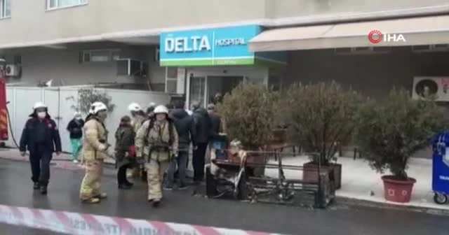 Maltepe’de özel bir hastanede yangın çıktı