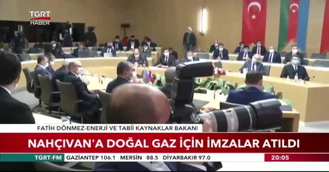 Nahçıvan'a doğal gaz için imzalar atıldı
