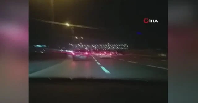 TEM Otoyolu’nda “makas” terörü kamerada