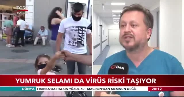 Yumruk selamı da virüs riski taşıyor
