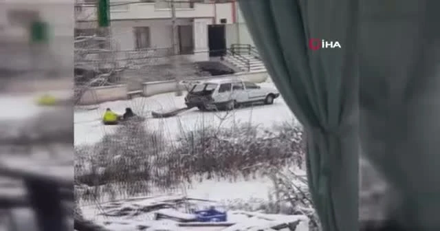 10 saniyede saçı sakalı beyaza büründü