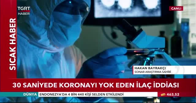 30 saniyede koronayı yok eden ilaç iddiası