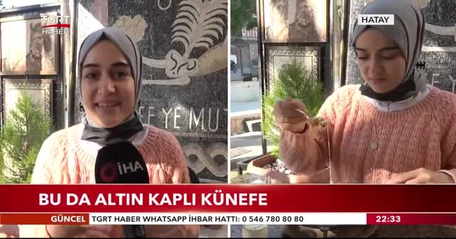 Altın kaplamalı künefe