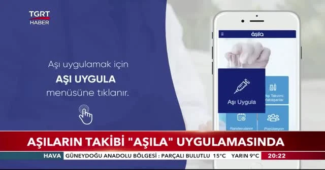 Aşıların takibi "aşıla" uygulamasında