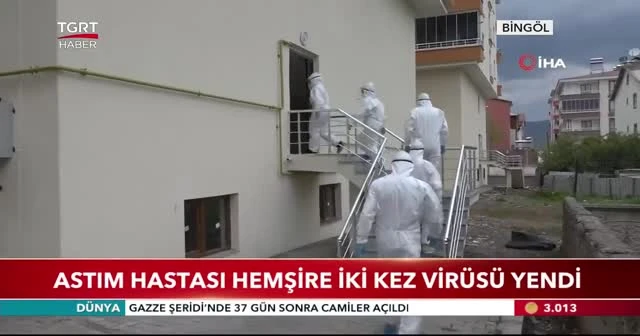 Astım hastası hemşire iki kez virüsü yendi
