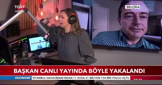 Başkan canlı yayında böyle yakalandı