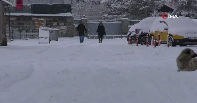 Beyaz gelinliğini giyen Kars havadan görüntülendi