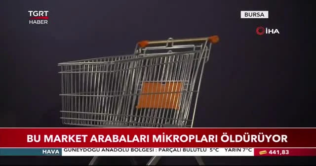 Bu market arabaları mikropları öldürüyor