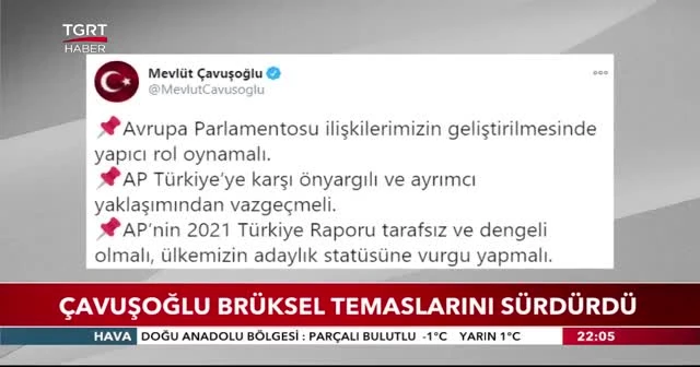 Çavuşoğlu brüksel temaslarını sürdürdü