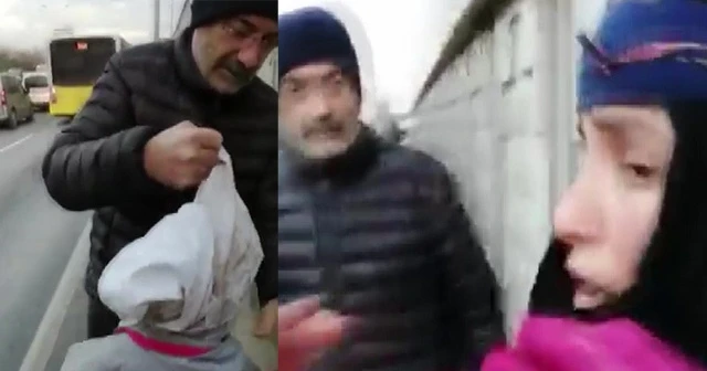 Dilencinin oyununu vatandaş bozdu