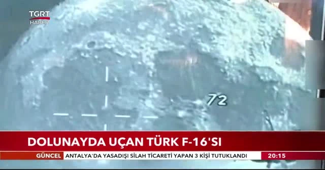 Dolunayda uçan Türk F-16'sı
