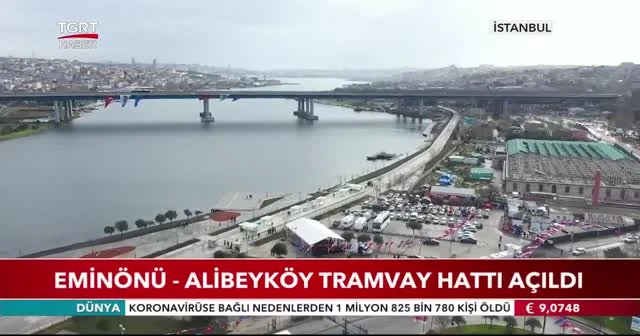 Eminönü - Alibeyköy tramvay hattı açıldı