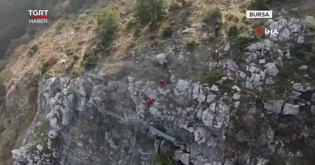 Kayalar çelik telle kaplandı
