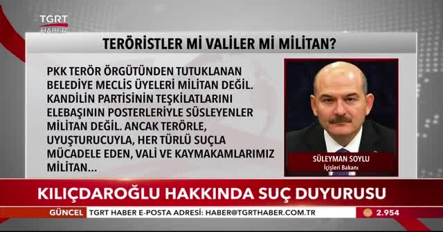 Kılıçdaroğlu hakkında suç duyurusu