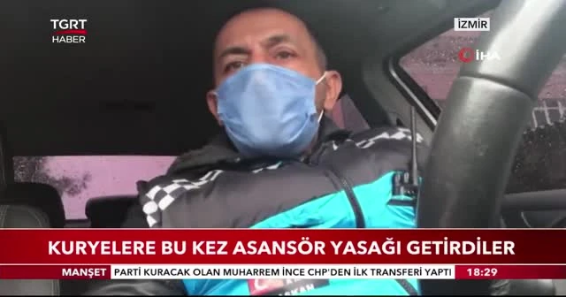 Kuryelere bu kez asansör yasağı getirdiler