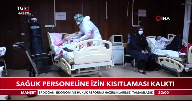 Sağlık personeline izin kısıtlaması kalktı