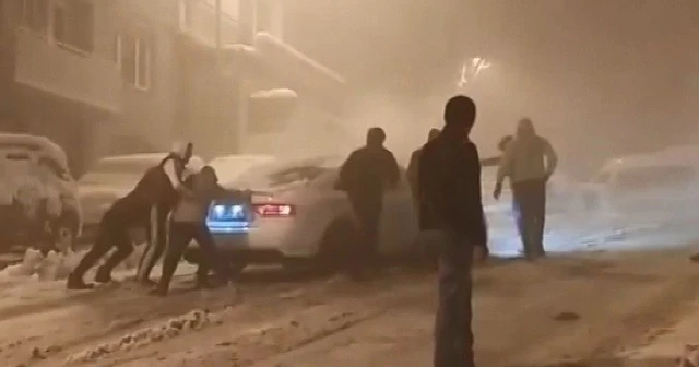 Sürücüler zor anlar yaşadı