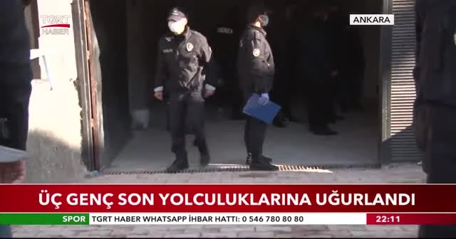Üç genç son yolculuklarına uğurlandı
