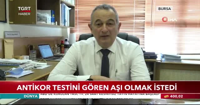 Antikor testini gören aşı olmak istedi