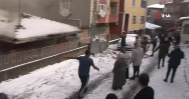 Ataşehir’deki yangında patlama anı