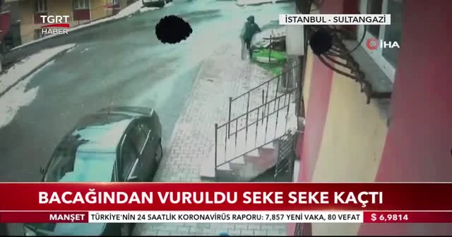 Bacağından vuruldu seke seke kaçtı